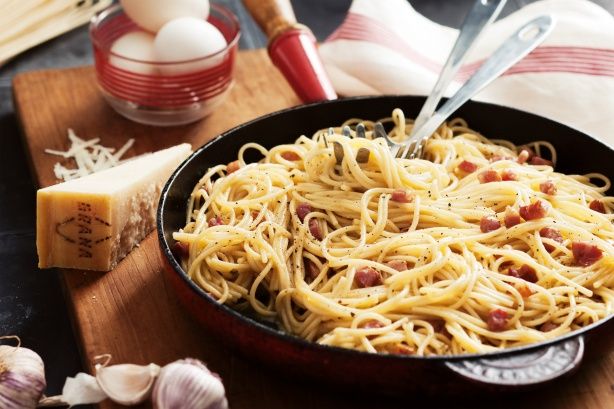 Pasta carbonara in Rome